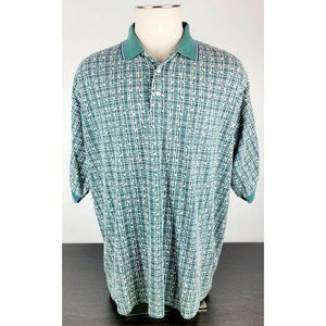 Steve Stricker Fairway Sport Knit Golf Polo Shirt Men's XL Blue Short Sleeve